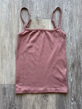 SKIMS Rose Clay Ribbed Camisole Cami Top Size XXS/XS